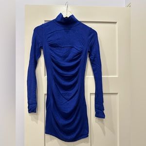 EXPRESS blue long sleeve dress